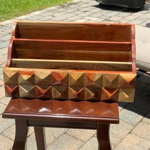 WOOD MAGAZINE/ TV REMOTE STAND, 3 TIERS